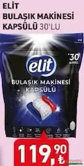 ELİT BULAŞIK MAKİNESİ KAPSÜLÜ 30'LU fiyat ve kampanya bilgisi
